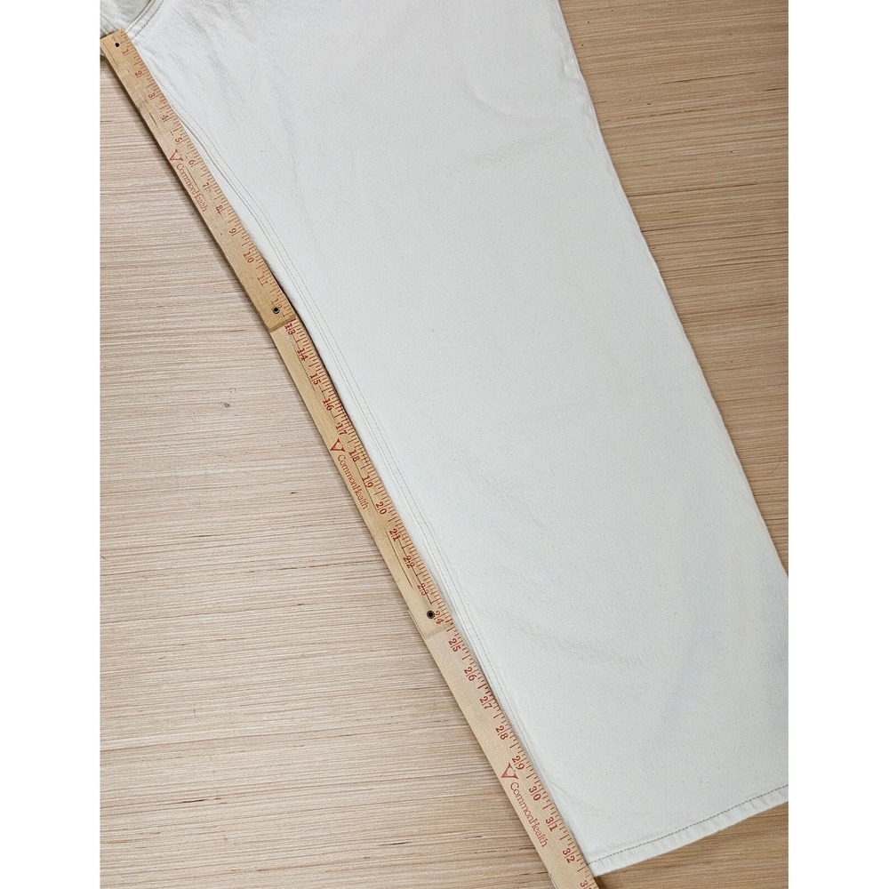 Abercrombie & Fitch The 90s Relaxed Jeans Women 37L Cream Curve Love High Rise - Picture 6 of 16